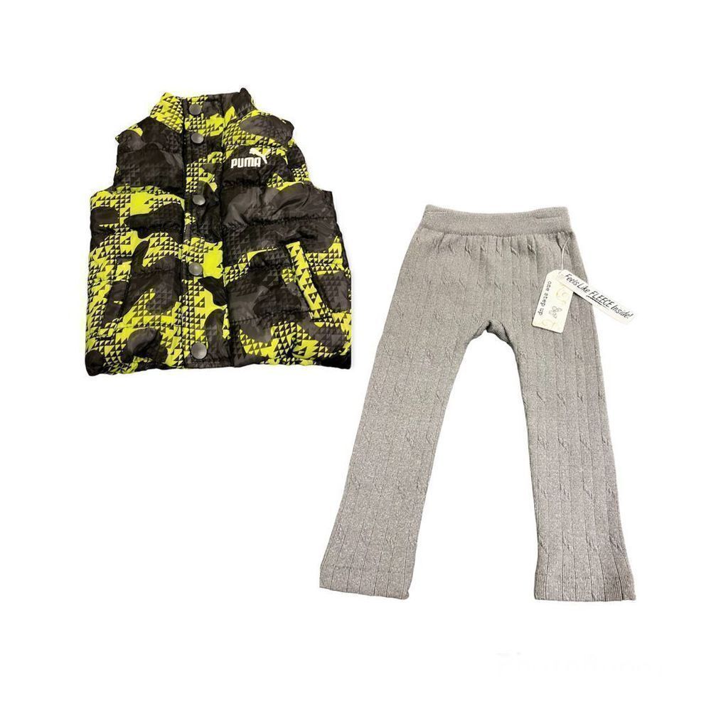 Puma vest and one step up leggings size 3-6 months/ 2-4T bundle